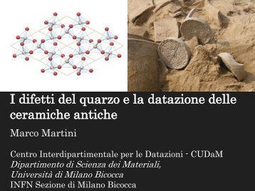 I difetti del quarzo e la datazione delle ceramiche antiche