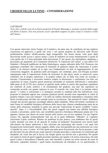 i roseicollis lutino – considerazioni - Club Italiano Allevatori Agapornis