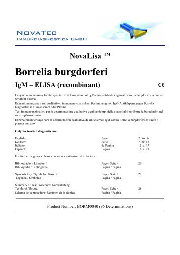Borrelia burgdorferi - Nova Tec