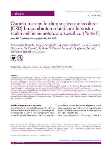 Quanto e come la diagnostica molecolare (CRD) - SIAIP :: Società ...