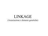 Mappe genetiche e linkage