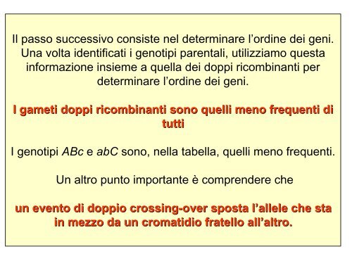 Mappe genetiche e linkage