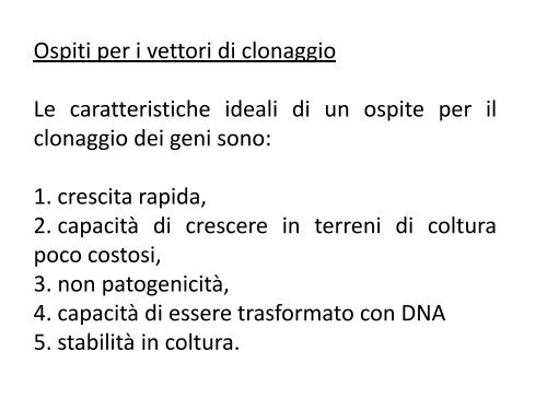 scarica il file pdf Il clonaggio