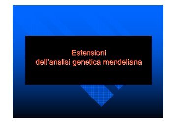 Estensioni dell'analisi genetica mendeliana