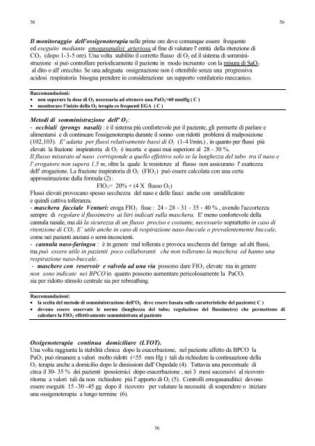 linee-guida del trattamento della bpco riacutizzata, in ospedale