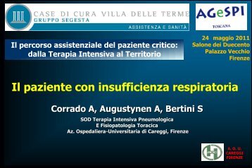 La Ventilazione non invasiva nel paziente cronico riacutizzato : dove ...