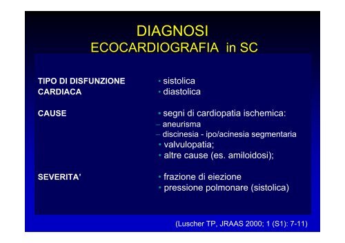 Il paziente con nuova diagnosi di scompenso o ... - Anmco