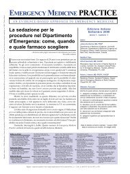 EMERGENCY MEDICINE PRACTICE La sedazione per le ... - utenti