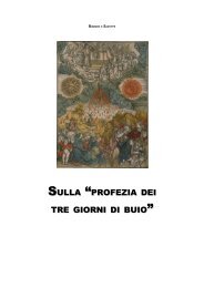 sulla “profezia dei tre giorni di buio - Amici della Croce - Altervista