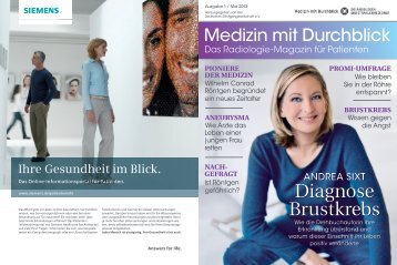 Patientenmagazin "Medizin mit Durchblick" - 1. Ausgabe Mai 2013 (vierseitig)