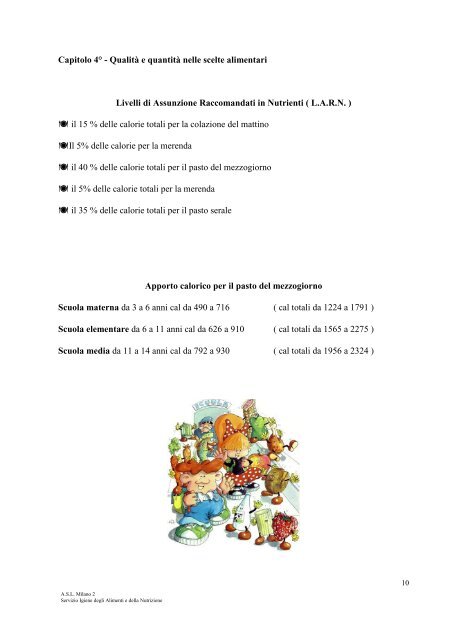 Linee guida scuole materne, elementari e medie - ASL Milano 2
