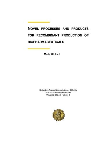 novel processes and products for recombinant production of