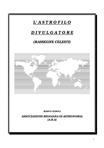 L'astrofilo divulgatore - Associazione Reggiana di Astronomia