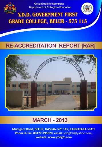 Re-Accreditation Report - YDD Govt. First Grade College