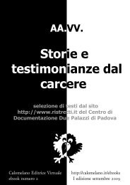 Storie e testimonianze dal carcere - Calomelano