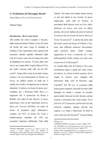 L'Architettura del Paesaggio Rurale - Dipartimento di Urbanistica e ...