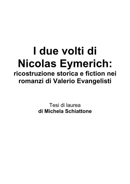 I due volti di Nicolas Eymerich: - Valerio Evangelisti