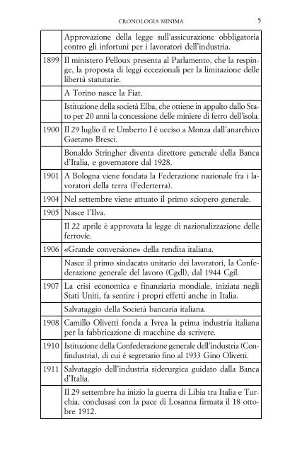 CRONOLOGIA MINIMA - Cedam