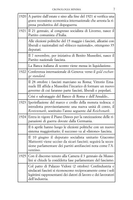 CRONOLOGIA MINIMA - Cedam