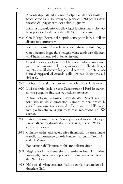 CRONOLOGIA MINIMA - Cedam