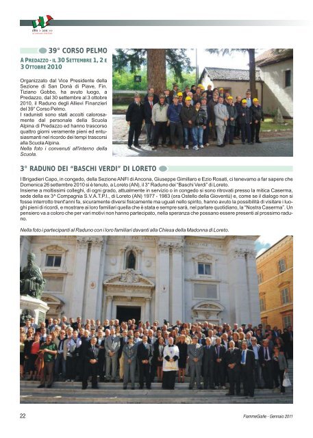 Vita nelle Sezioni - Associazione Nazionale Finanzieri d'Italia