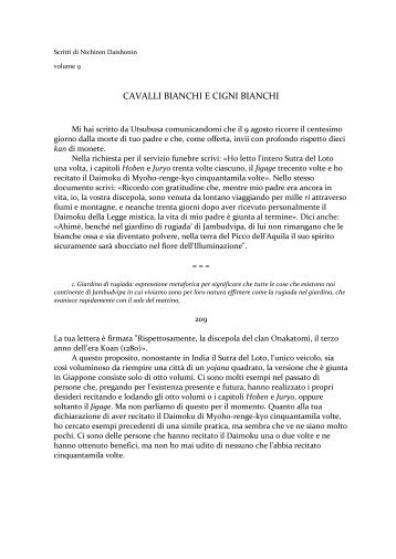 CAVALLI BIANCHI E CIGNI BIANCHI - Verobuddismo.ru