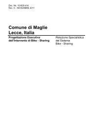 Relazione specialistica Bike Sharing - Comune di Maglie