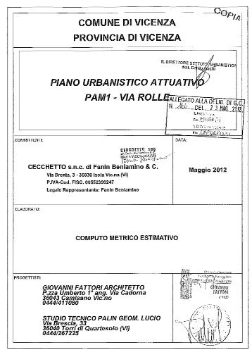 Computo metrico estimativo - forum center