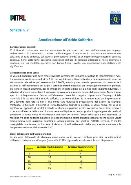 Schede monografiche sull'OSSIDAZIONE ANODICA DELL ... - Aital