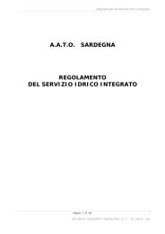 Regolamento del servizio idrico integrato - Abbanoa S.p.A.