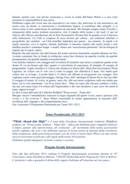 Distr 204 PHF - Prima Assemblea Distrettuale - Inner Wheel Italia