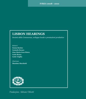 lisbon hearings - Fondazione Adriano Olivetti