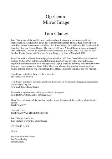 Tom Clancy - OP Center 2 - Mirror - Skynet