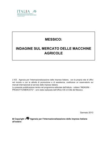 Messico - Analisi del comparto macchine agricole (995K) - Ice