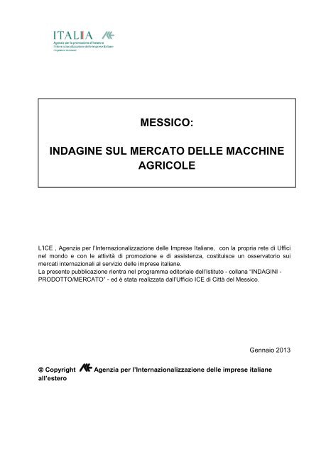 Messico Analisi Del Comparto Macchine Agricole 995k Ice
