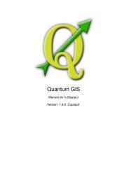 Manuel Utilisateur de QGIS 1.6 - OSGeo Download Server