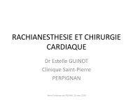 RACHIANESTHESIE ET CHIRURGIE CARDIAQUE