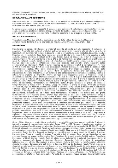 Brochure dei corsi (pdf) - Chimica Industriale - Università degli studi ...