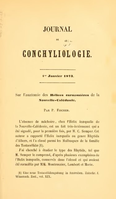 Journal de conchyliologie