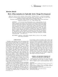 Role of racemization in optically active drugs development