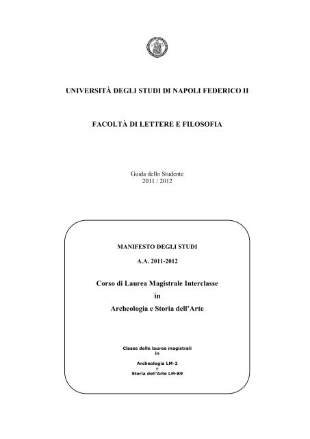 Allegato n - Facoltà di Lettere e Filosofia - Università degli Studi di ...