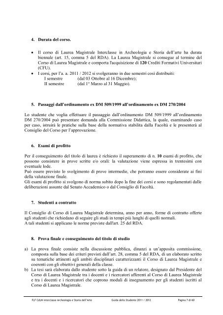 Allegato n - Facoltà di Lettere e Filosofia - Università degli Studi di ...