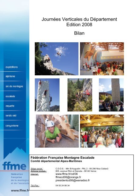 Journées Verticales du Département Edition 2008 Bilan - Fédération ...