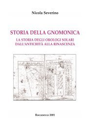STORIA DELLA GNOMONICA - Nicola Severino