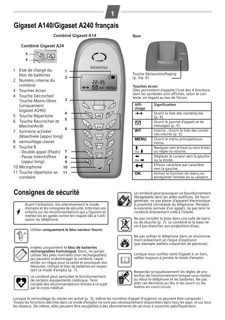 Batterie pour telephone sans fil Siemens / Gigaset