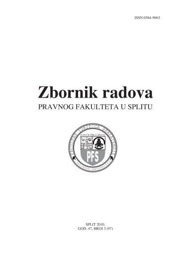 Zbornik radova - Pravni Fakultet