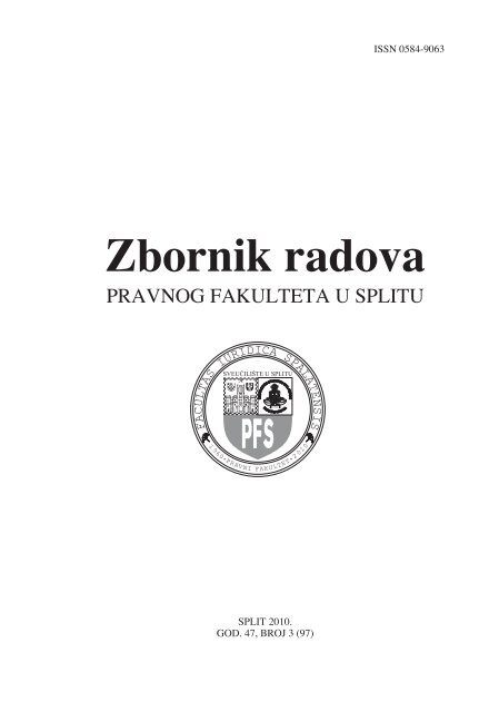 Zbornik radova - Pravni Fakultet