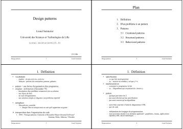 Design patterns Plan - LIFL