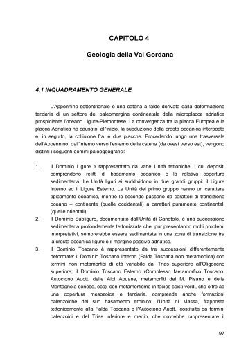 Cap. 4 Geologia della Val Gordana - Autorità di Bacino del Fiume ...