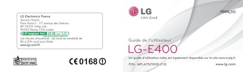 LG-E400 - Assistance SFR